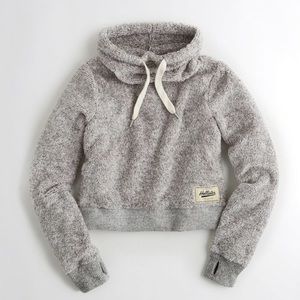 Hollister crop Sherpa cowlneck sweatshirt